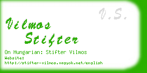 vilmos stifter business card